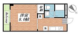 F.class 1Kの間取図画像