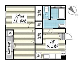 DOMUSマンション 1DKの間取図画像