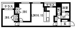 三の丸殿 2LDKの間取図画像