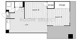 コーポ野南 2LDKの間取図画像