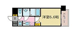プレサンス名古屋ステーションフレア 1Kの間取図画像