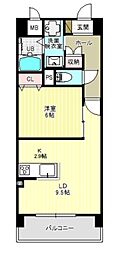 クレリア南一番 1LDKの間取図画像