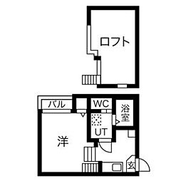 メゾン・フランク 1Kの間取図画像