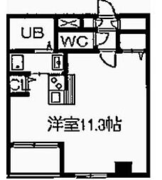 スワローハイム岩塚 ワンルームの間取図画像