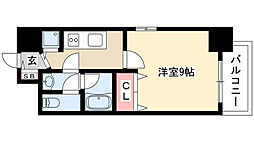 プロシード新栄 1Kの間取図画像