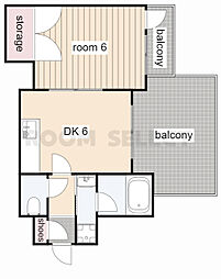 グレースホリベ5 1DKの間取図画像