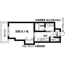 エルメディオ千種 1Kの間取図画像