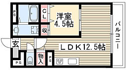 ヒヨシマンション 1LDKの間取図画像