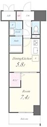 GRANPARKTOWER 1DKの間取図画像
