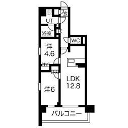 オープンレジデンシア名古屋AVENUE 2LDKの間取図画像
