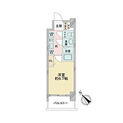 アステリ鶴舞エーナ 1Kの間取図画像