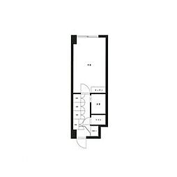 UnoeBuilding ワンルームの間取図画像