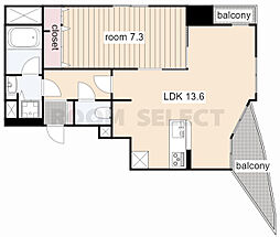 プロシード金山2 1LDKの間取図画像