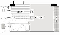 パルティール新栄 1LDKの間取図画像
