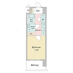 クレシェール大須 1Kの間取図画像