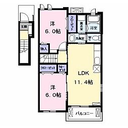 ブローテ 2LDKの間取図画像