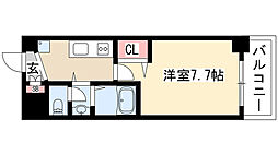 アルフィーレ新栄 1Kの間取図画像