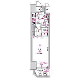CRESTTAPP金山 1Kの間取図画像