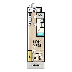 プライムアーバン泉 1LDKの間取図画像