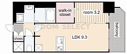 プレサンスNAGOYA覚王山 1LDKの間取図画像