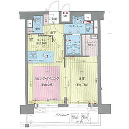 プレサンス名古屋STATIONビジュ 1LDKの間取図画像
