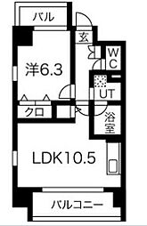 ファインコート 1LDKの間取図画像