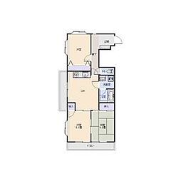 ドリーム池見 3DKの間取図画像