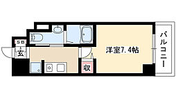 パークアクシス丸の内 1Kの間取図画像