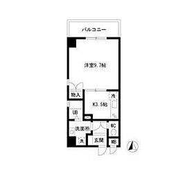 Wisteria 1Kの間取図画像