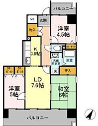 アーバンドエル原 3LDKの間取図画像