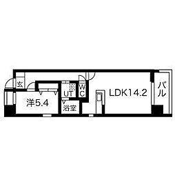 THEBRICKS 1LDKの間取図画像