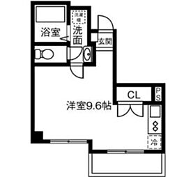 リエス千代田橋 ワンルームの間取図画像