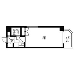 貞和ビル 1Kの間取図画像