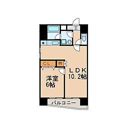 ESSE栄 1LDKの間取図画像