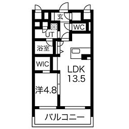 VillagedeMizuho 1LDKの間取図画像