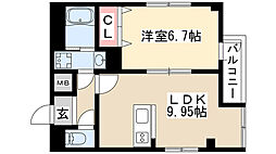 グランレーヴ千代田 1LDKの間取図画像