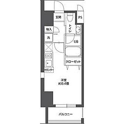 LIVCITY ワンルームの間取図画像