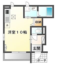 メゾンフルール新守山 1Kの間取図画像