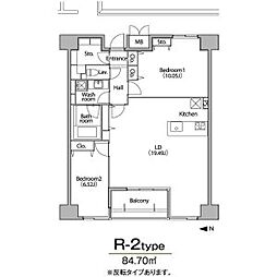 グランアベニュー栄 2LDKの間取図画像