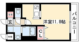 アンナマリーダイギ ワンルームの間取図画像