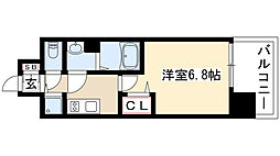 プレサンス上前津グレース 1Kの間取図画像