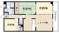 藤苑北山 3LDKの間取図画像