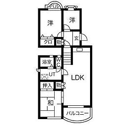 ヴィラ若葉台 3LDKの間取図画像