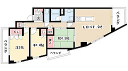 パークホームズ覚王山サウス 3LDKの間取図画像