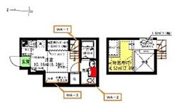 RadIAnce向陽 ワンルームの間取図画像