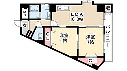 Medio18 2LDKの間取図画像