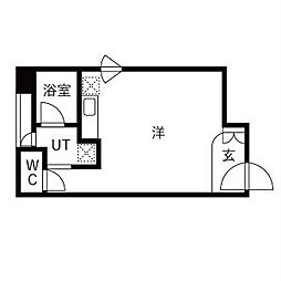 仮)名駅2丁目物件 ワンルームの間取図画像