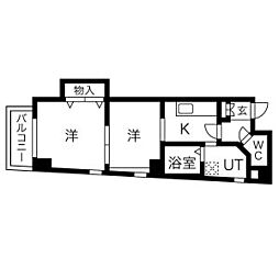 ウィル 2Kの間取図画像