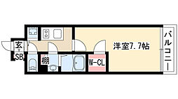 プレサンス新栄町ギャラント 1Kの間取図画像