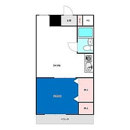 ラ・クール泉 1DKの間取図画像